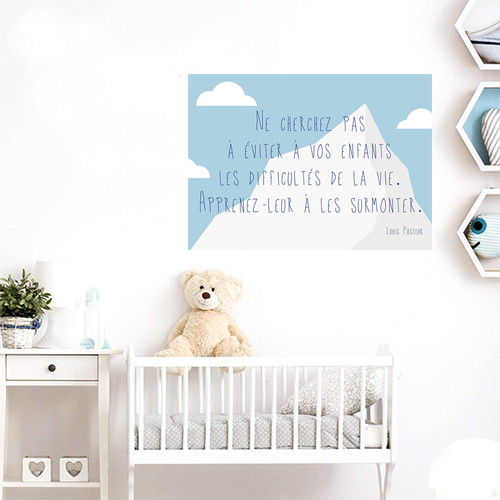 Sticker citation Cendrillon dans une chambre de bébé