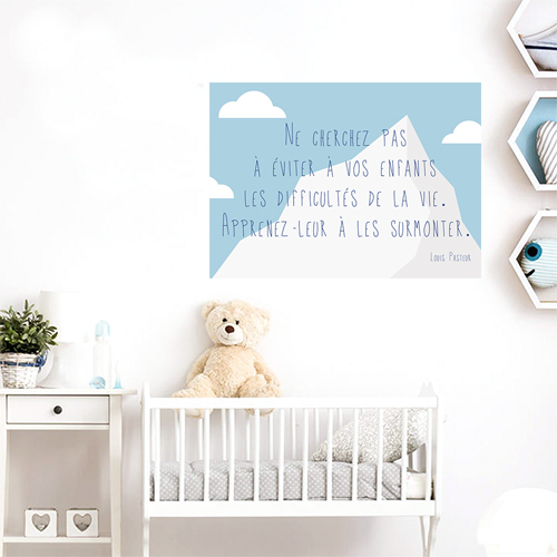 Autocollant pour déco chambre d'enfant citation sur la vie et les enfants