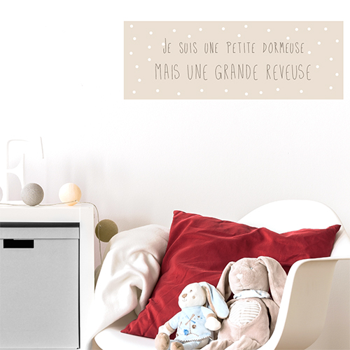 Adhésif affiche rectangulaire citation princesse pour décoration de chambre d'enfant