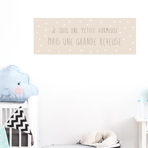 Autocollant affiche princesse citation texte pour deco de chambre d'enfant