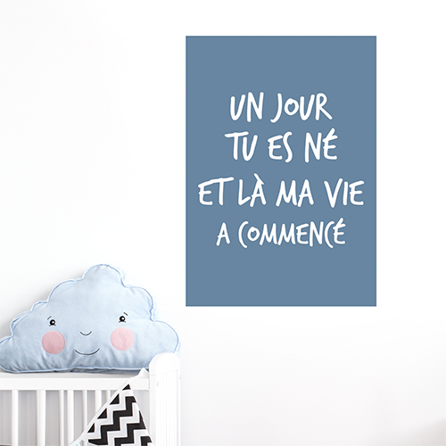 Sticker citation Cendrillon dans une chambre de bébé