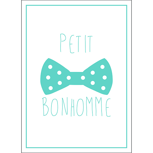 Sticker autocollant petit bonhomme bleu pour décoration enfant