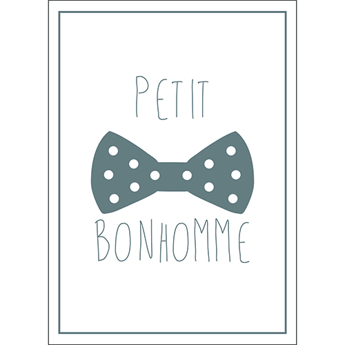 Sticker adhésif décoration chambre d'enfant petit bonhomme gris