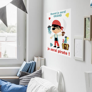 Sticker mural Pirates dans une chambre d'enfant bien décorée