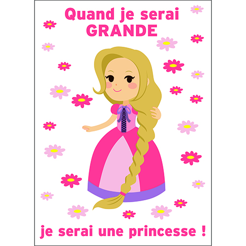 Sticker autocollant princesse pour decoration chambre d'enfant