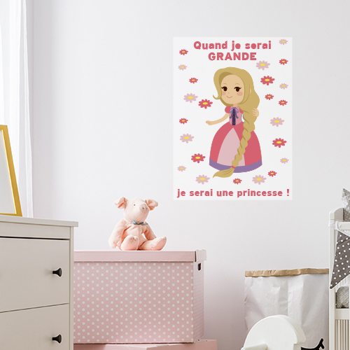 Sticker mural Princesse dans une chambre de fille
