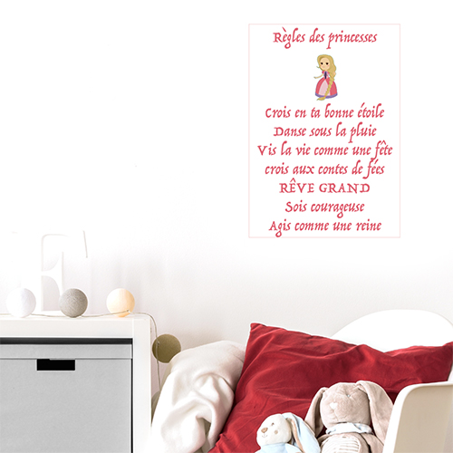 Autocollant décoration rose foncé pour chambre d'enfant 