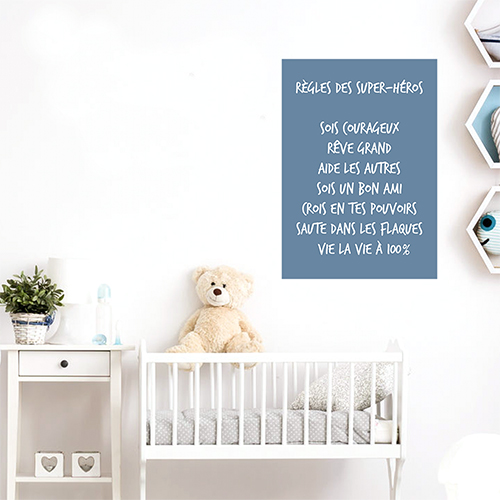 Autocollant affiche murale pour decoration chambre d'enfant 