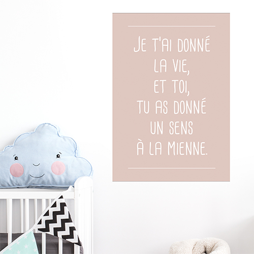 Autocollant citation chambre d'enfant 