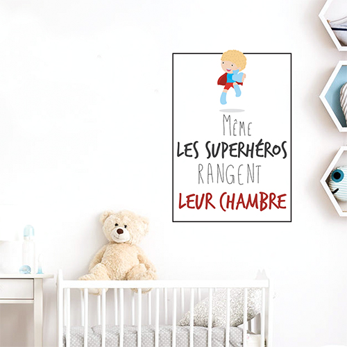 Sticker affiche adhésive pour chambre de bébé décoration citation 