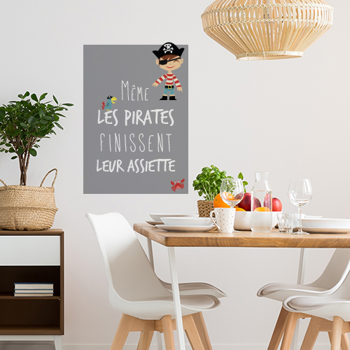 Sticker mural Pirates au dessus d'une table de salle à manger