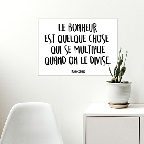 Sticker mural Le bonheur se multiplie dans un salon moderne