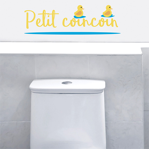 Adhésif pour déco des toilettes canards 