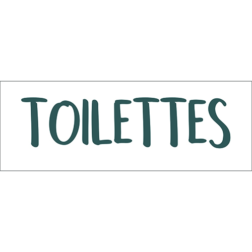 Sticker autocollant toilettes pour enfant citation decoration murale pour salle de bain