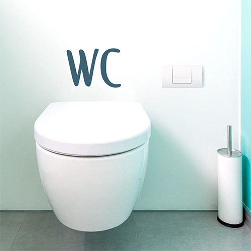 Autocollant décoration citation WC pour décoration de toilette ou salle de bain