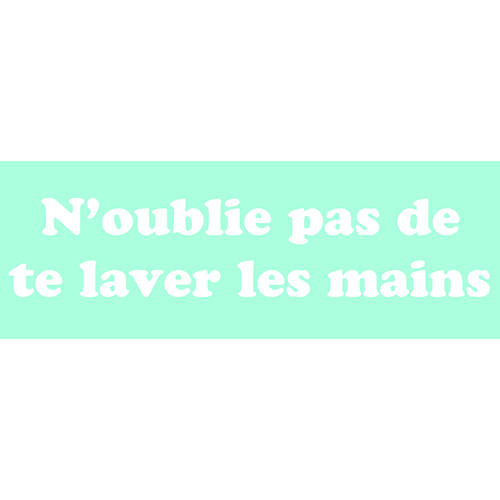 Sticker autocollant salle de bain texte pour murs 