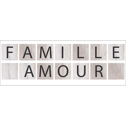 Sticker autocollant pour décoration murale citation sur la famille et l'amour