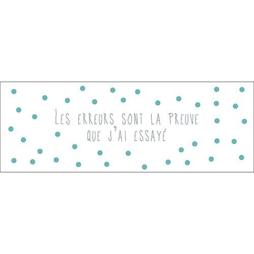 Sticker adhésif sur la vie et les erreurs citation décoration d'intérieur