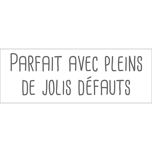 Sticker Parfait avec pleins de défaut noir sur fonc blanc