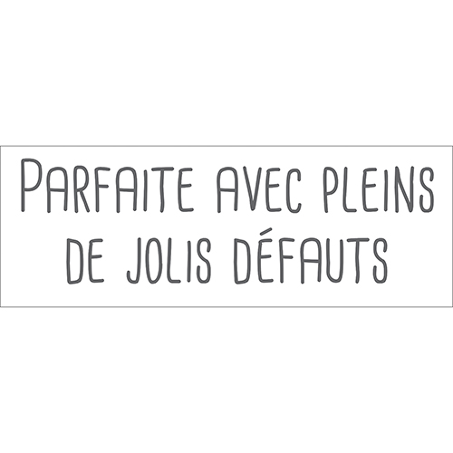 Sticker mural Parfaite avec pleins de défauts noir sur fond blanc