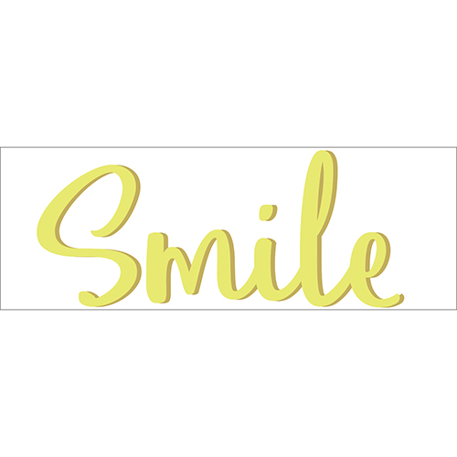 Sticker adhésif citation Smile Vert