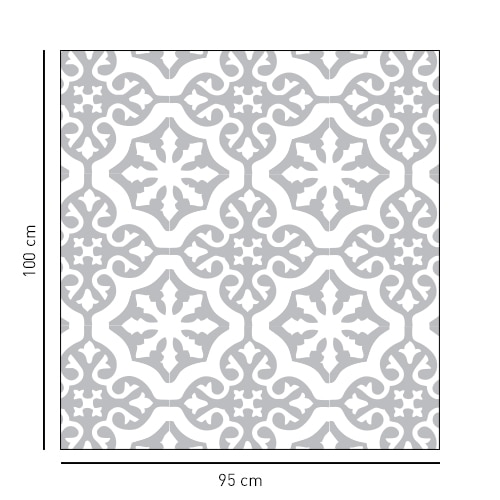Sticker adhésif de forme carré style Orient pour portes de douches