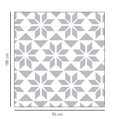 Sticker autocollant de forme carré style Hexagonal pour porte de douches