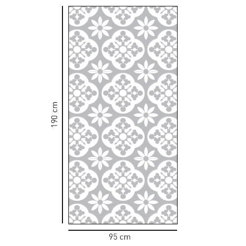 sticker décoratif formt rectangulaire style Fleuri pour porte de douche