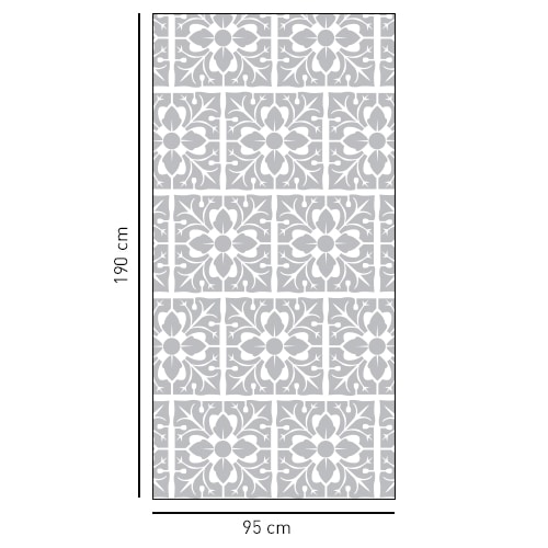 Sticker motif feuille à coller sur une vitre de douche