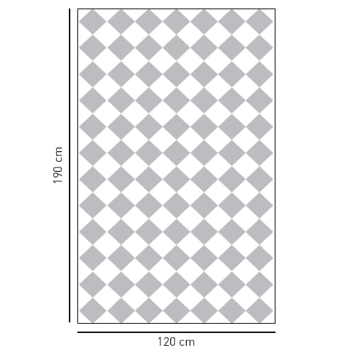 sticker décoratif adhésif motif damier gris et blanc pour salle de bain