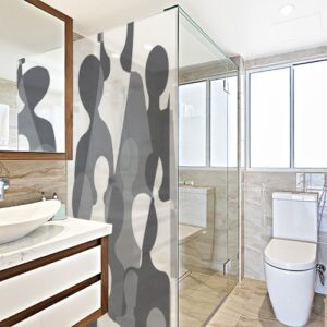 Sticker adhésif grandes silhouettes dans une salle de bain