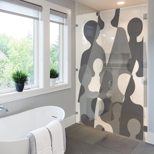 Sticker autocollant Grandes silhouettes pour paroi de douche