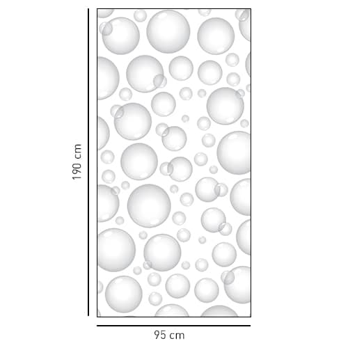 Sticker adhésif salle de bain déco Bulles de savon pour douche