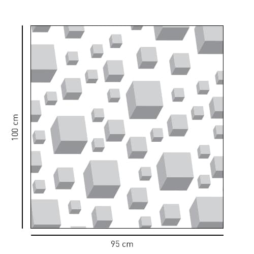 Adhésif déco salle de bain cubes 3D pour douche