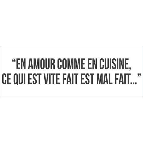 Sticker citation Amour cuisine noir