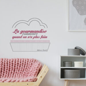 Sticker autocollant La gourmandise dans un salon au dessus d'un canapé