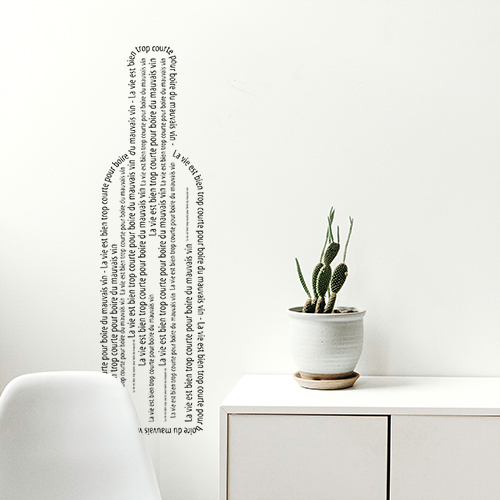 Adhésif gourmandise rose citation affiche rectangulaire pour décoration de bureau