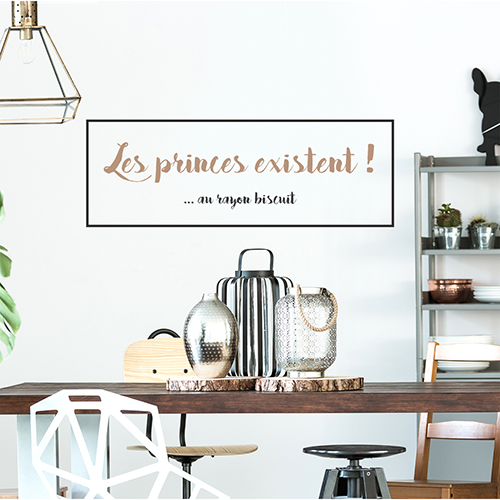 Sticker adhésif Les princes existent au dessus d'une table en bois