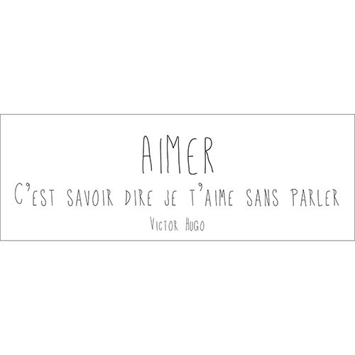 Sticker mural Aimer déco noir et blanc