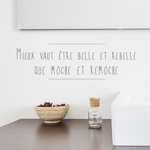 Citation murale Oscar Wilde dans un salon - La beauté est dans le yeux de celui qui regarde