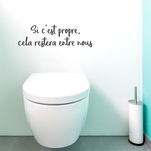 Sticker instructions pour salle de toilettes