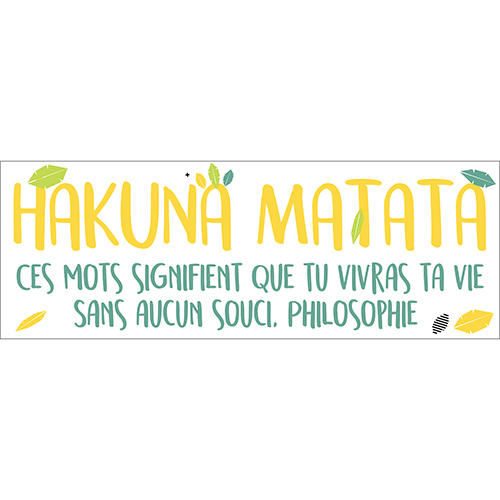 Sticker citation Disney Hakuna Matata pour enfants