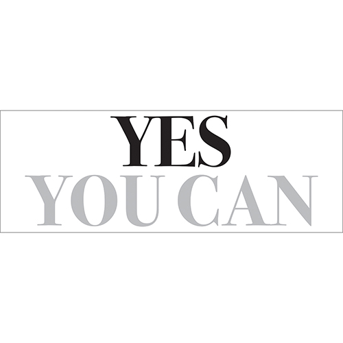 Citation motivante Yes You Can sticker autocollant