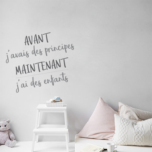 Citation philosophique décorative L'ignorant affirme collée au mur d'une pièce à vivre