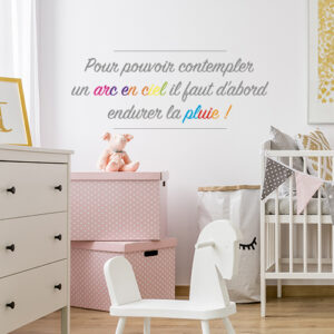 Sticker autocollant Arc en ciel dans une chambre de bébé