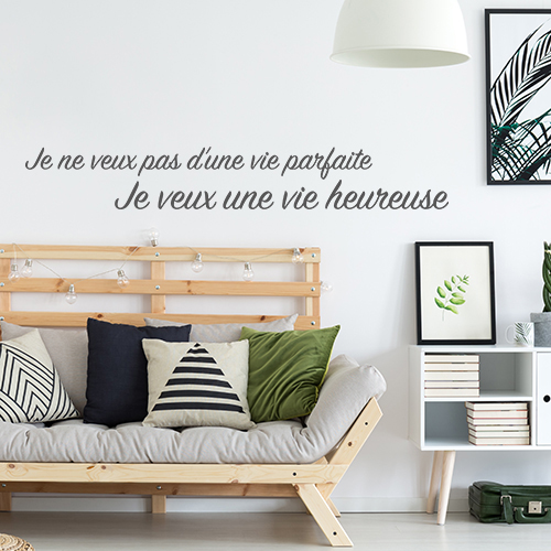 Autocollant multicouleurs pour déco de chambre d'enfant citation 