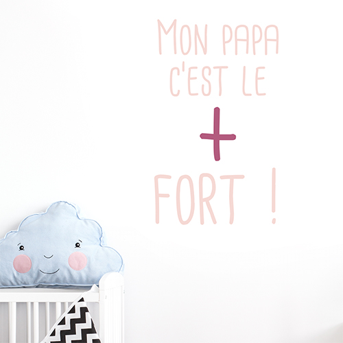 Autocollant mural rose ciation pour chambre d'enfant