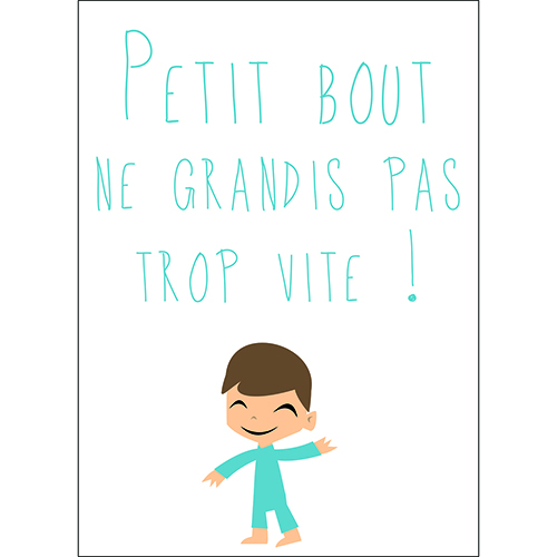 Sticker adhésif bleu pour déco de chambre d'enfant petit bout