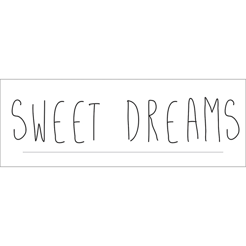 Sticker décoratif autocollant mural citation Sweet Dreams