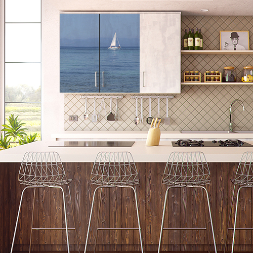 Autocollant parfait pour la déco de la cuisine Placard en hauteur avec sticker décoratif